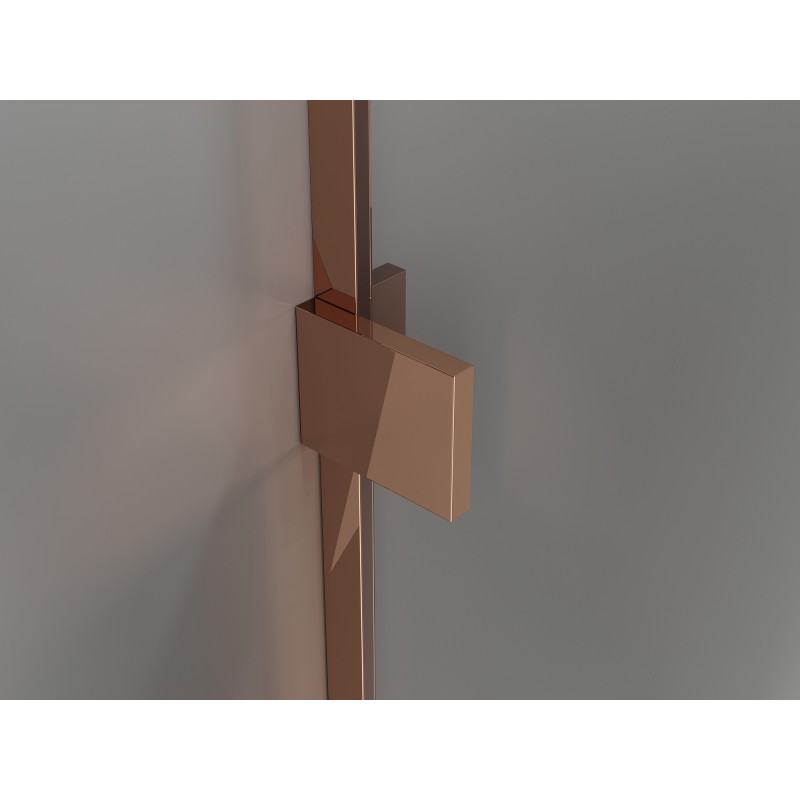 Mexen Lunar Duschwand Walk-in links 100 x 200 cm, transparent 8 mm, Roségold - 830-100-000-60-00-L