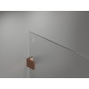 Mexen Lunar Duschwand Walk-in links 120 x 200 cm, transparent 8 mm, Roségold - 830-120-000-60-00-L
