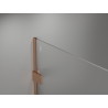 Mexen Lunar Duschwand Walk-in links 100 x 200 cm, transparent 8 mm, gebürstetes Kupfer - 830-100-000-65-00-L