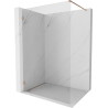 Mexen Lunar Duschwand Walk-in links 140 x 200 cm, transparent 8 mm, gebürstetes Kupfer - 830-140-000-65-00-L