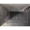 Mexen Lunar Duschwand Walk-in links 140 x 200 cm, transparent 8 mm, gebürstetes Kupfer - 830-140-000-65-00-L