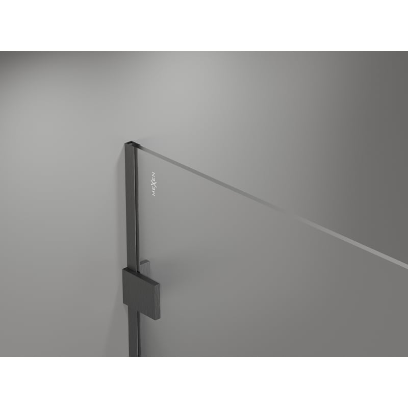 Mexen Lunar Duschwand Walk-in links 60 x 200 cm, transparent 8 mm, gun grau gebürstet - 830-060-000-66-00-L