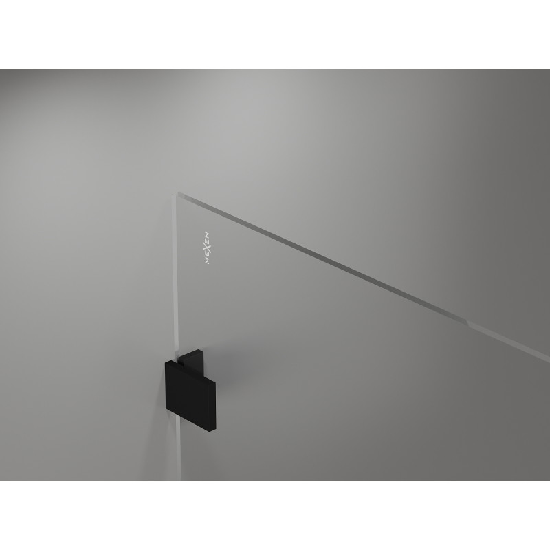 Mexen Lunar Duschwand Walk-in links 60 x 200 cm, transparent 8 mm, schwarz - 830-060-000-70-00-L