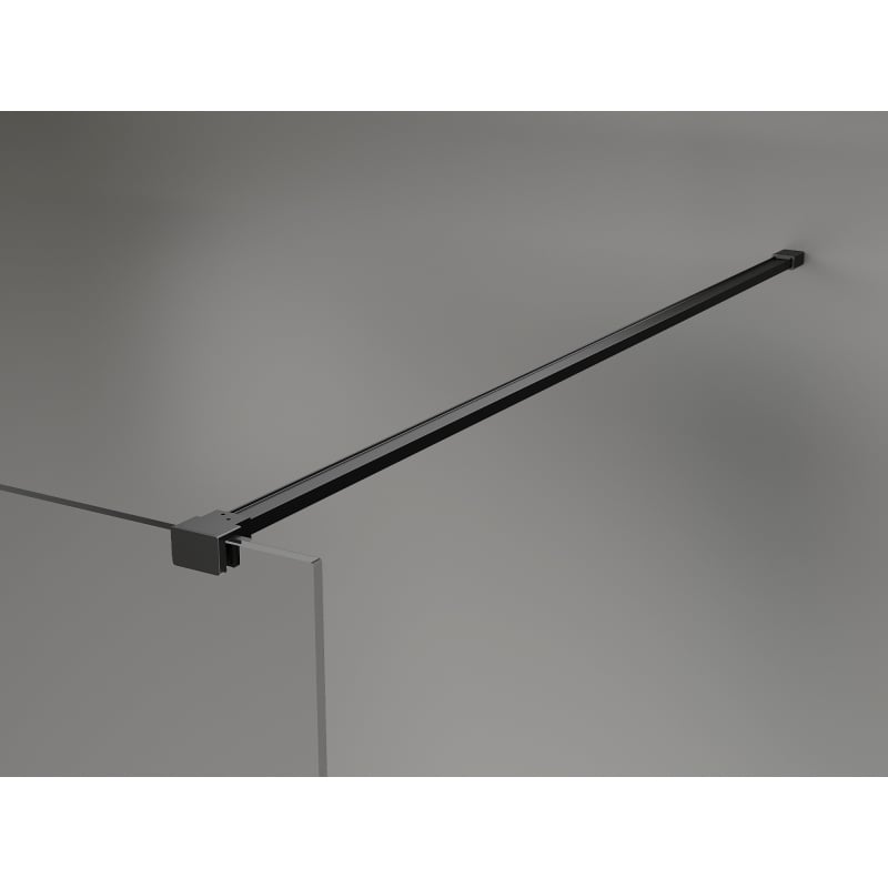 Mexen Lunar Duschwand Walk-in links 130 x 200 cm, transparent 8 mm, schwarz - 830-130-000-70-00-L