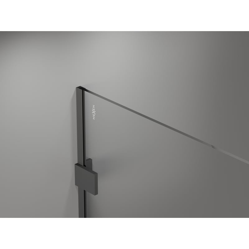 Mexen Lunar Duschwand Walk-in links 50 x 200 cm, transparent 8 mm, Gun Metal - 830-050-000-95-00-L