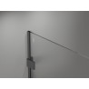Mexen Lunar Duschwand Walk-in links 150 x 200 cm, transparent 8 mm, Gun-Metal - 830-150-000-95-00-L