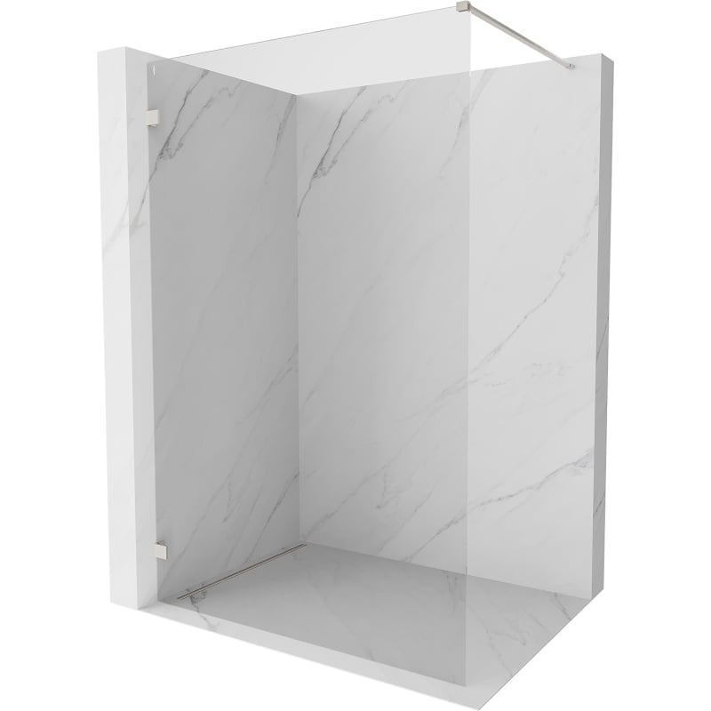 Mexen Lunar Duschwand Walk-in links 50 x 200 cm, transparent 8 mm, gebürsteter Nickel - 830-050-000-97-00-L