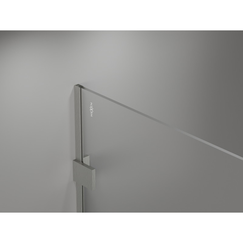 Mexen Lunar Duschwand Walk-in links 70 x 200 cm, transparent 8 mm, gebürsteter Nickel - 830-070-000-97-00-L