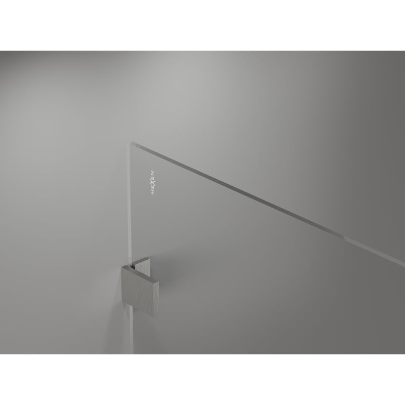 Mexen Lunar Duschwand Walk-in links 80 x 200 cm, transparent 8 mm, gebürsteter Nickel - 830-080-000-97-00-L