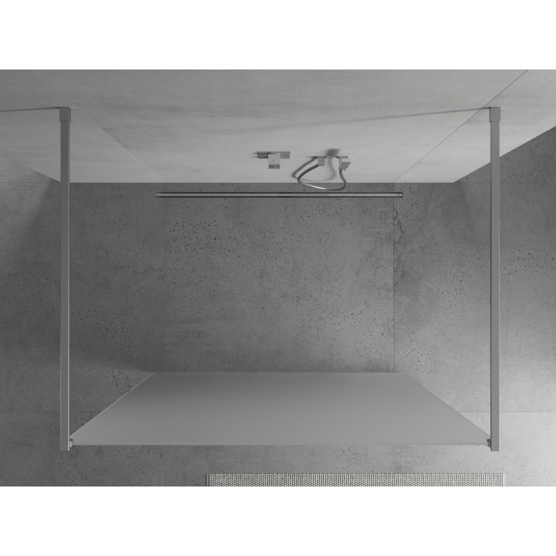 Mexen Kioto freistehende Duschwand 110 x 200 cm, Frostglas 8 mm, Chrom - 800-110-002-01-30