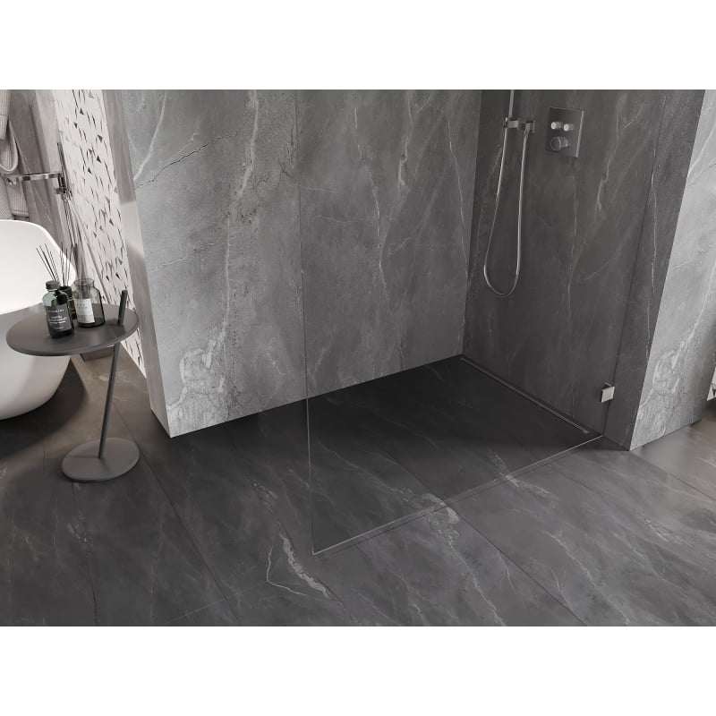 Mexen Lunar Duschwand Walk-in rechts 80 x 200 cm, transparent 8 mm, Chrom - 830-080-000-01-00-P