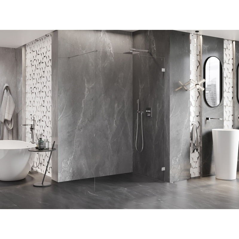 Mexen Lunar Duschwand Walk-in rechts 90 x 200 cm, transparent 8 mm, Chrom - 830-090-000-01-00-P