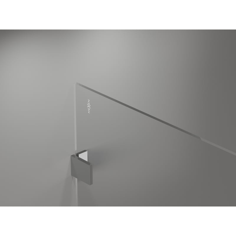 Mexen Lunar Duschwand Walk-in rechts 140 x 200 cm, transparent 8 mm, Chrom - 830-140-000-01-00-P