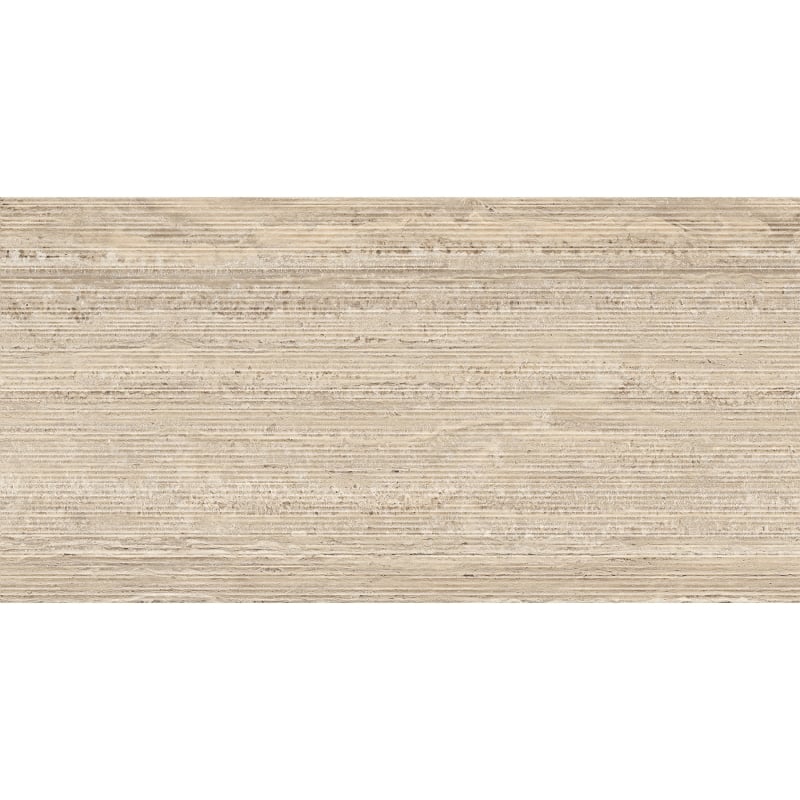Mexen Neo Travertino Liner Natur glasiertes Feinsteinzeug rekt. G1, Boden-Wand-Fliese 120 x 60 cm, matt - TL302-120-060-05