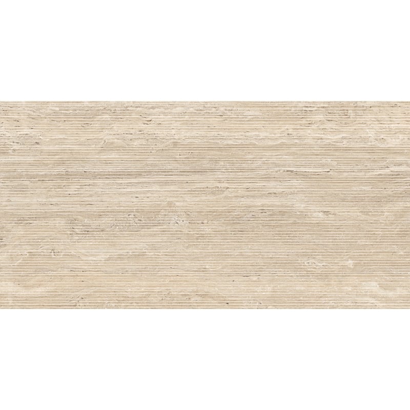 Mexen Neo Travertino Liner Natur glasiertes Feinsteinzeug rekt. G1, Boden-Wand-Fliese 120 x 60 cm, matt - TL302-120-060-05