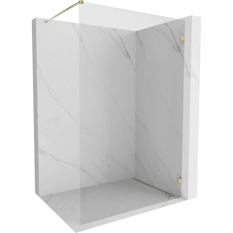 Mexen Lunar Duschwand Walk-in rechts 80 x 200 cm, transparent 8 mm, gold - 830-080-000-50-00-P