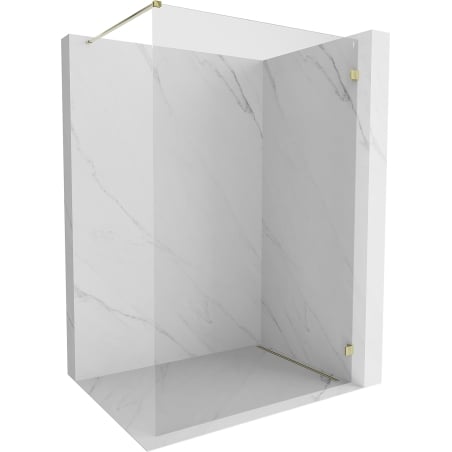 Mexen Lunar Duschwand Walk-in rechts 160 x 200 cm, transparent 8 mm, gold - 830-160-000-50-00-P