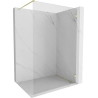 Mexen Lunar Duschwand Walk-in rechts 50 x 200 cm, transparent 8 mm, gold gebürstet - 830-050-000-55-00-P