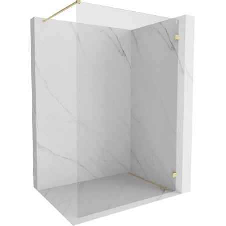 Mexen Lunar Duschwand Walk-in rechts 70 x 200 cm, transparent 8 mm, gebürstetes Gold - 830-070-000-55-00-P