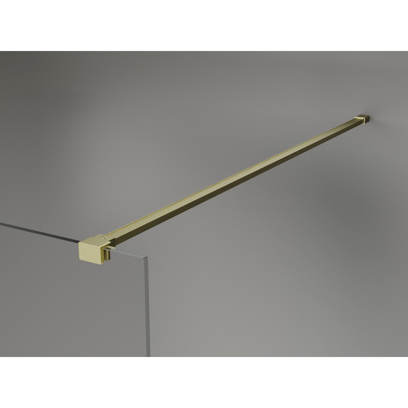 Mexen Lunar Duschwand Walk-in rechts 110 x 200 cm, transparent 8 mm, gold gebürstet - 830-110-000-55-00-P