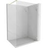 Mexen Lunar Duschwand Walk-in rechts 110 x 200 cm, transparent 8 mm, gold gebürstet - 830-110-000-55-00-P