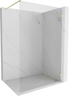 Mexen Lunar Duschwand Walk-in rechts 140 x 200 cm, transparent 8 mm, gold gebürstet - 830-140-000-55-00-P