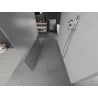 Mexen Kioto freistehende Duschwand 100 x 200 cm, transparent/gefroren 8 mm, chrom - 800-100-002-01-35