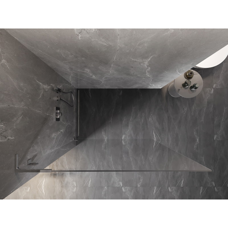 Mexen Lunar L Duschwand Walk-in links 70 x 200 cm, transparent 8 mm, Chrom - 830L-070-000-01-00-L