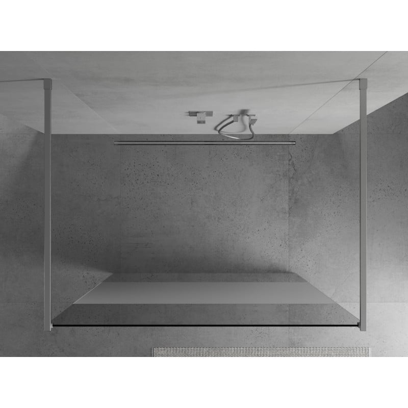Mexen Kioto freistehende Duschwand 110 x 200 cm, transparent/frost 8 mm, chrom - 800-110-002-01-35