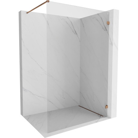 Mexen Lunar Duschwand Walk-in rechts 120 x 200 cm, transparent 8 mm, Roségold - 830-120-000-60-00-P