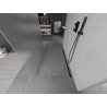 Mexen Kioto Freistehende Duschwand 100 x 200 cm, Frost 8 mm, Schwarz - 800-100-002-70-30