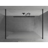 Mexen Kioto Freistehende Duschwand 100 x 200 cm, Frost 8 mm, Schwarz - 800-100-002-70-30
