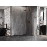 Mexen Lunar Duschwand Walk-in rechts 80 x 200 cm, transparent 8 mm, gebürstetes Kupfer - 830-080-000-65-00-P