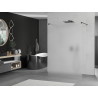 Mexen Kioto freistehende Duschwand 120 x 200 cm, satiniert 8 mm, schwarz - 800-120-002-70-30