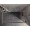 Mexen Lunar Duschwand Walk-in rechts 110 x 200 cm, transparent 8 mm, gebürstetes Kupfer - 830-110-000-65-00-P