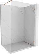 Mexen Lunar Duschwand Walk-in rechts 130 x 200 cm, transparent 8 mm, gebürstetes Kupfer - 830-130-000-65-00-P