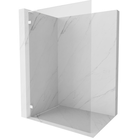 Mexen Lunar L Duschwand Walk-in links 90 x 200 cm, transparent 8 mm, weiß - 830L-090-000-20-00-L