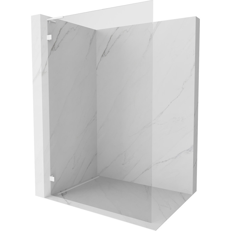 Mexen Lunar L Duschwand Walk-in links 100 x 200 cm, transparent 8 mm, weiß - 830L-100-000-20-00-L
