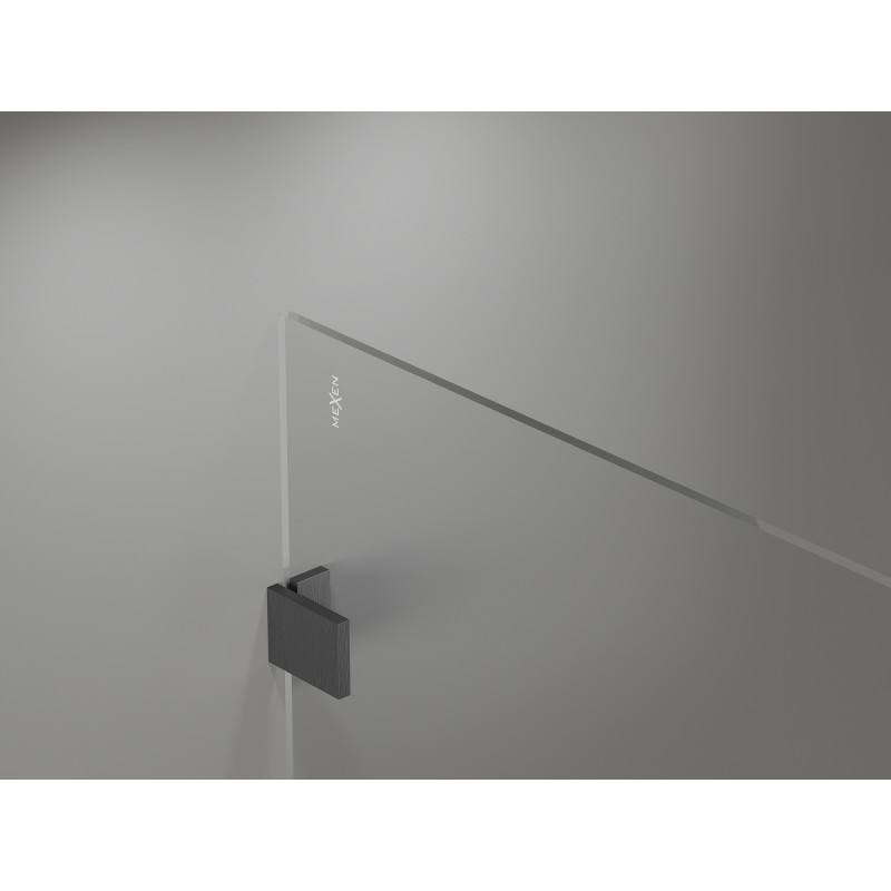 Mexen Lunar Duschwand Walk-in rechts 70 x 200 cm, transparent 8 mm, anthrazit gebürstet - 830-070-000-66-00-P