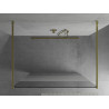 Mexen Kioto freistehende Duschwand 120 x 200 cm, transparent/matt 8 mm, gold - 800-120-002-50-35
