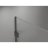 Mexen Lunar Duschwand Walk-in rechts 100 x 200 cm, transparent 8 mm, gun gray gebürstet - 830-100-000-66-00-P
