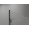 Mexen Lunar Duschwand Walk-in rechts 140 x 200 cm, transparent 8 mm, gebürstet Gun Gray - 830-140-000-66-00-P