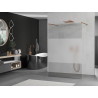 Mexen Kioto freistehende Duschwand 100 x 200 cm, transparent/matt 8 mm, Roségold - 800-100-002-60-35