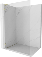 Mexen Lunar L Duschwand Walk-in links 90 x 200 cm, transparent 8 mm, gold - 830L-090-000-50-00-L