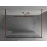 Mexen Kioto freistehende Duschwand 110 x 200 cm, transparent/Eisblumenglas 8 mm, Roségold - 800-110-002-60-35
