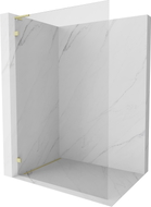 Mexen Lunar L Duschwand Walk-in links 50 x 200 cm, transparent 8 mm, gold gebürstet - 830L-050-000-55-00-L
