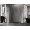 Mexen Lunar L Duschwand Walk-in links 80 x 200 cm, transparent 8 mm, gold gebürstet - 830L-080-000-55-00-L
