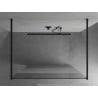 Mexen Kioto freistehende Duschwand 100 x 200 cm, transparent/matt 8 mm, schwarz - 800-100-002-70-35