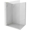 Mexen Lunar L Duschwand Walk-in links 110 x 200 cm, transparent 8 mm, gebürstetes Gold - 830L-110-000-55-00-L