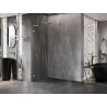 Mexen Lunar L Duschwand Walk-in links 110 x 200 cm, transparent 8 mm, gebürstetes Gold - 830L-110-000-55-00-L